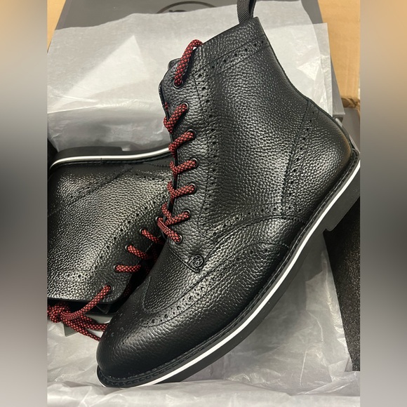 G/Fore Men’s Gallivanter Wingtip Golf Boots Shoes Onyx 12.5 13 NEW - Picture 2 of 10